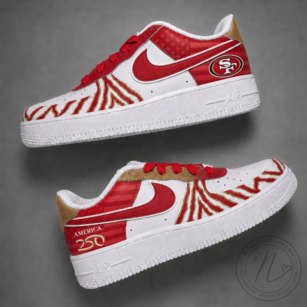 San Francisco 49ers NFL 250 Years Of Freedom Limited Edition Shoes 65 San Francisco 49ers NFL 250 Years Of Freedom Limited Edition Shoes