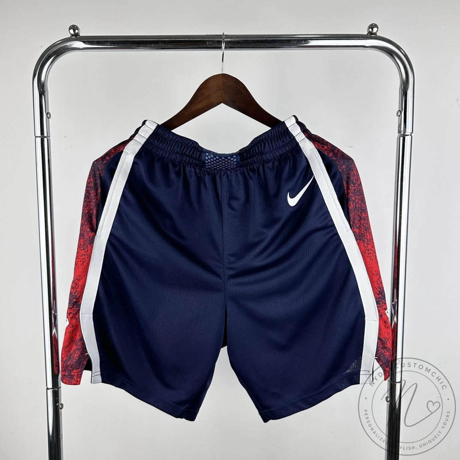 United States Olympic Team 2024 Blue Red White Athletic Shorts