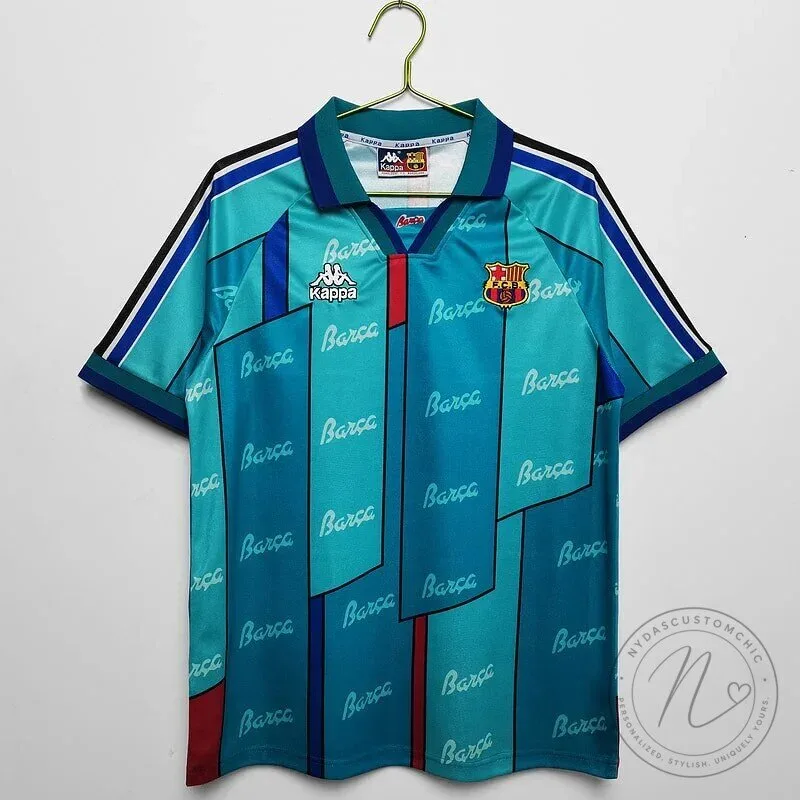 Retro Soccer Jersey of Barcelona Away from 1995-1997 Football Club 2 Retro Soccer Jersey of Barcelona Away from 1995-1997 Football Club