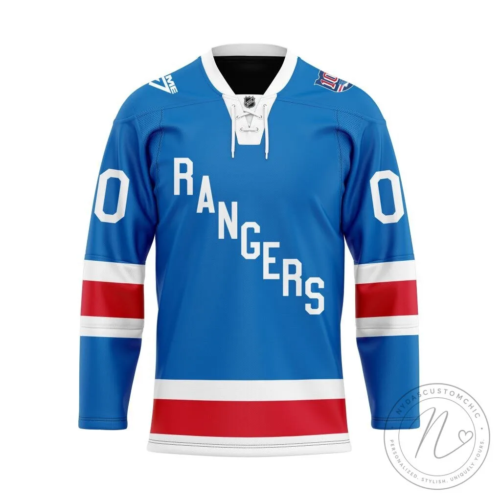 New York Rangers Centennial Lace Hockey Jersey
