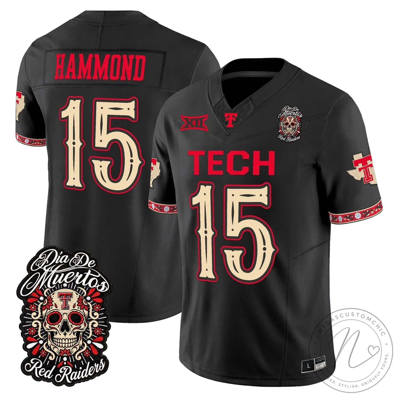 Texas Tech Red Raiders Day of the Dead Football Jersey