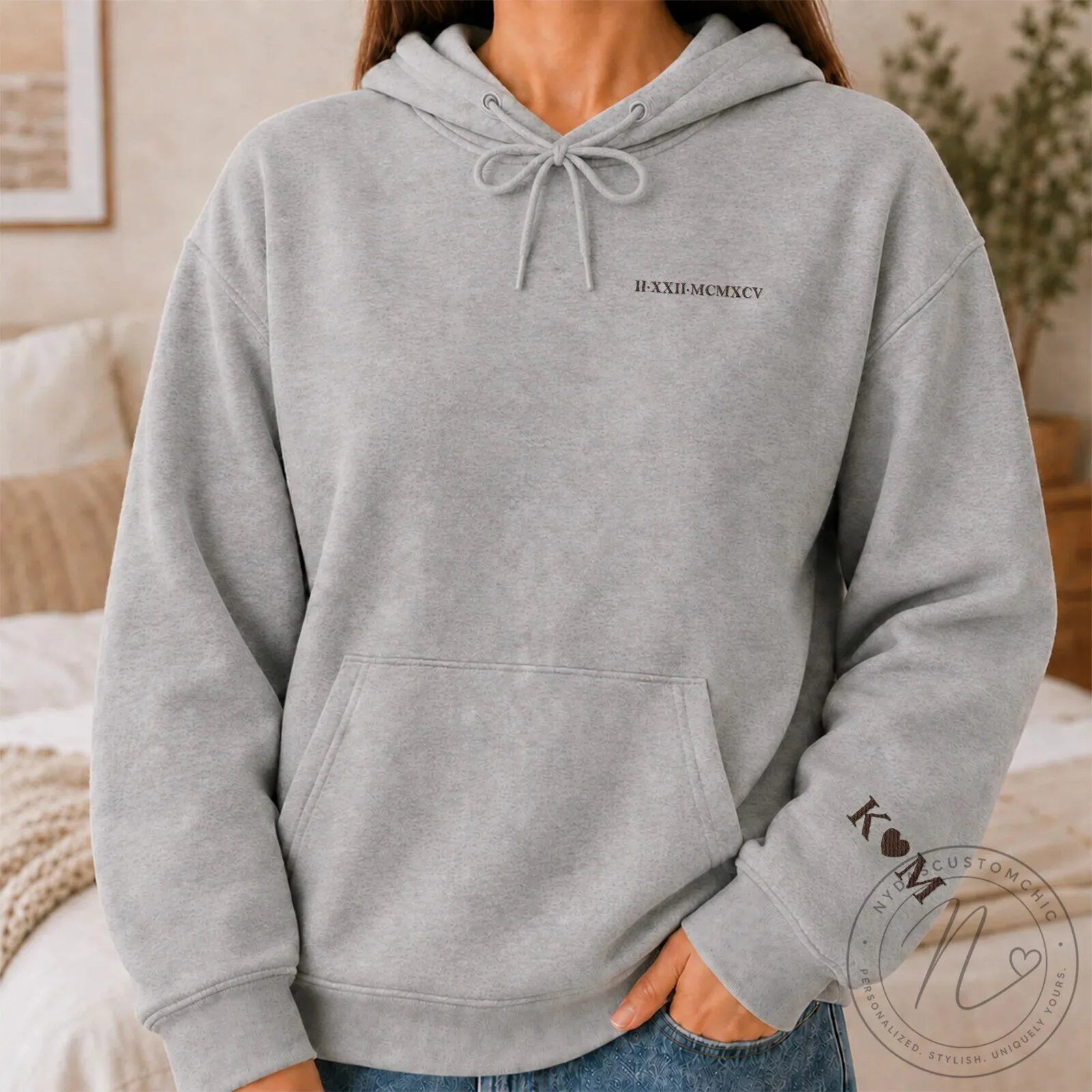 Personalized Couple Initials Roman Numeral Date Matching Sweatshirt 15 Personalized Couple Initials Roman Numeral Date Matching Sweatshirt