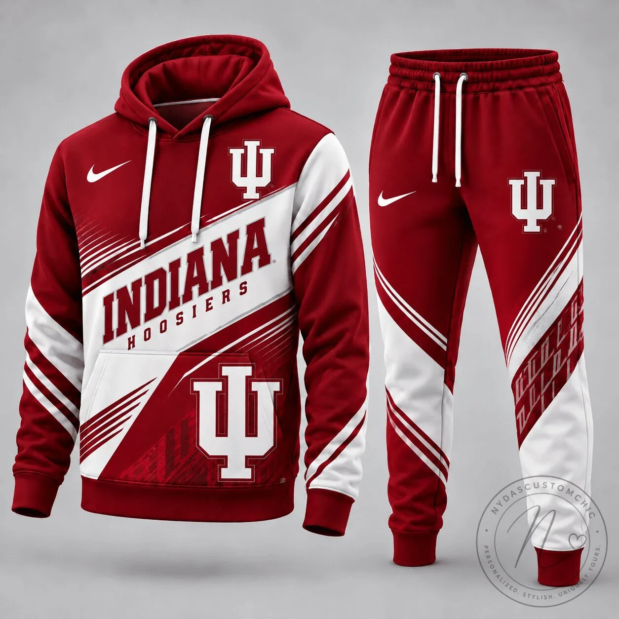 Indiana Hoosiers NCAA Basketball Team Red White Athletic Hoodie 1 Indiana Hoosiers NCAA Basketball Team Red White Athletic Hoodie