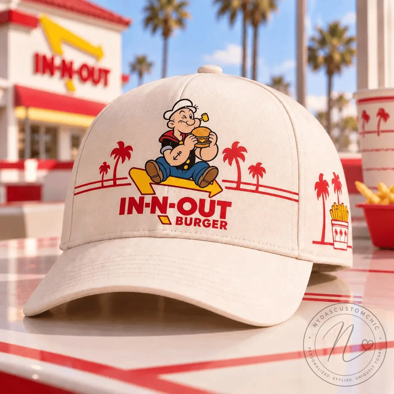 Popeye the Sailor Man In-N-Out Burger Graphic Baseball Cap