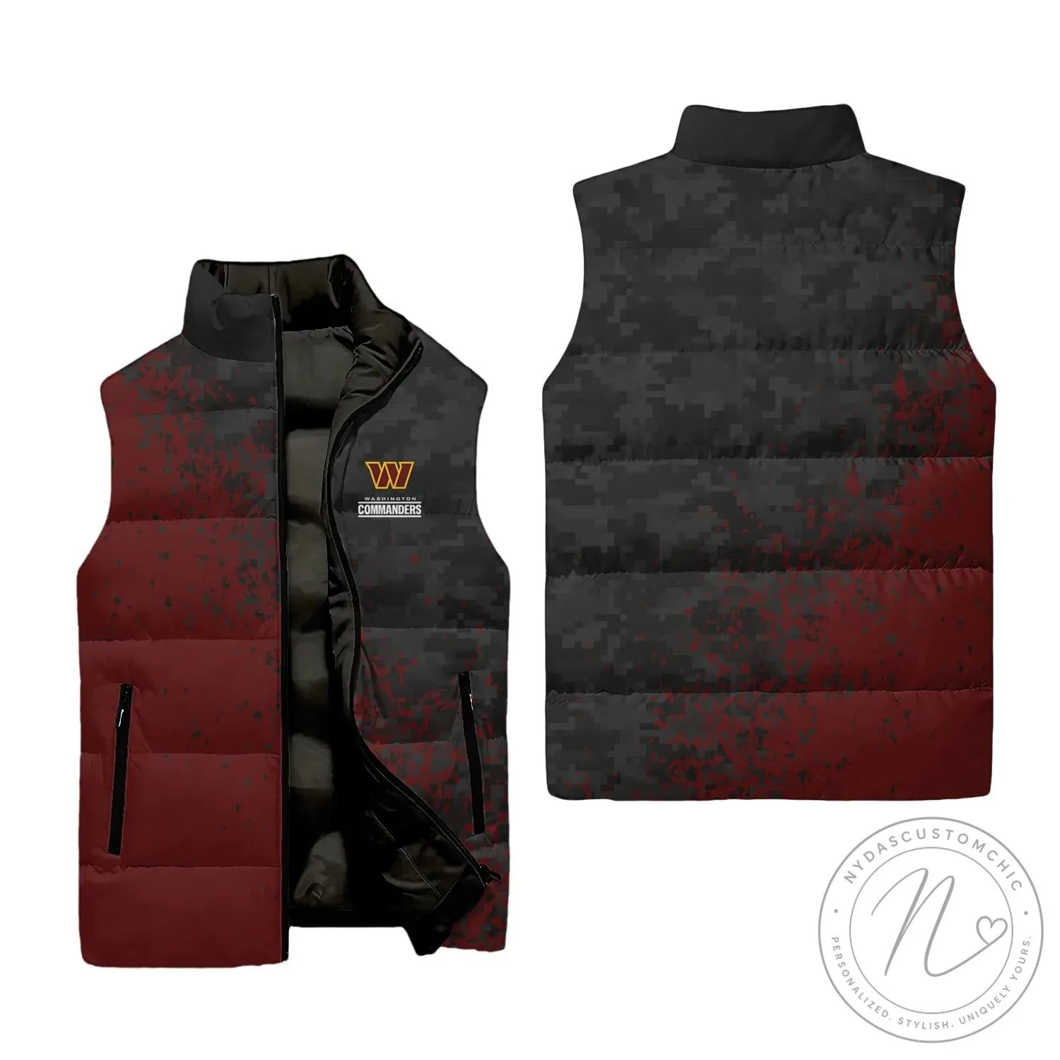 Salute To Service Washington Commanders Sleeveless Puffer Jacket 2 Salute To Service Washington Commanders Sleeveless Puffer Jacket