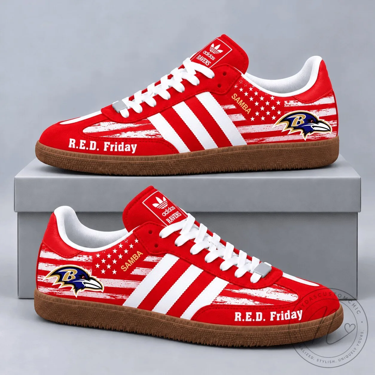 American Flag Military Tribute Shoes for Baltimore Ravens R.E.D. Friday 5 American Flag Military Tribute Shoes for Baltimore Ravens R.E.D. Friday