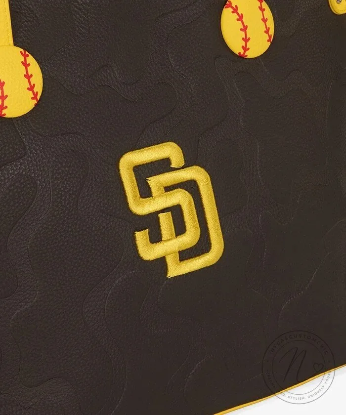 San Diego Padres MLB Baseball Team Logo Tote Bag with Wristlet Wallet Set 25 San Diego Padres MLB Baseball Team Logo Tote Bag with Wristlet Wallet Set