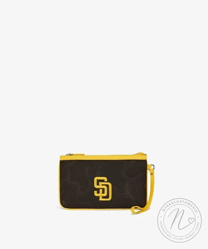 San Diego Padres MLB Baseball Team Logo Tote Bag with Wristlet Wallet Set 28 San Diego Padres MLB Baseball Team Logo Tote Bag with Wristlet Wallet Set
