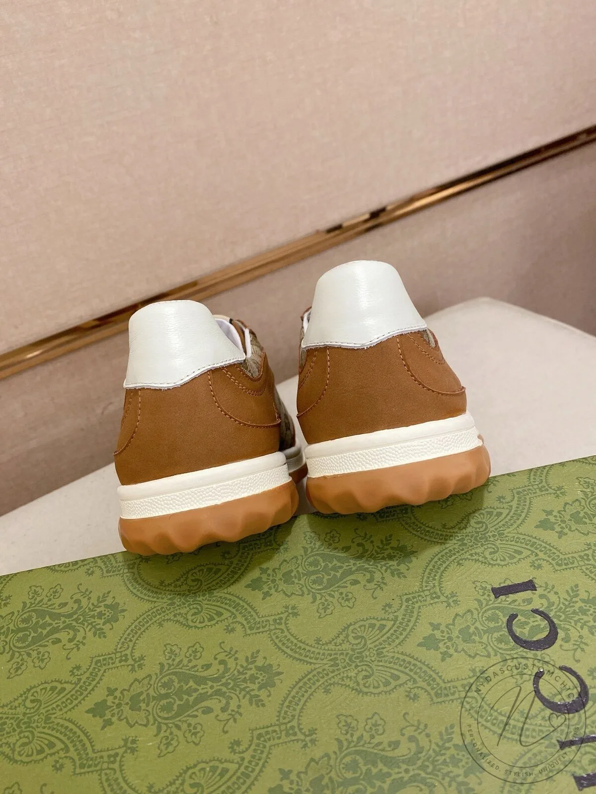 Gucci Monogram Canvas And Suede Low Top Sneakers For Men 11 Gucci Monogram Canvas And Suede Low Top Sneakers For Men