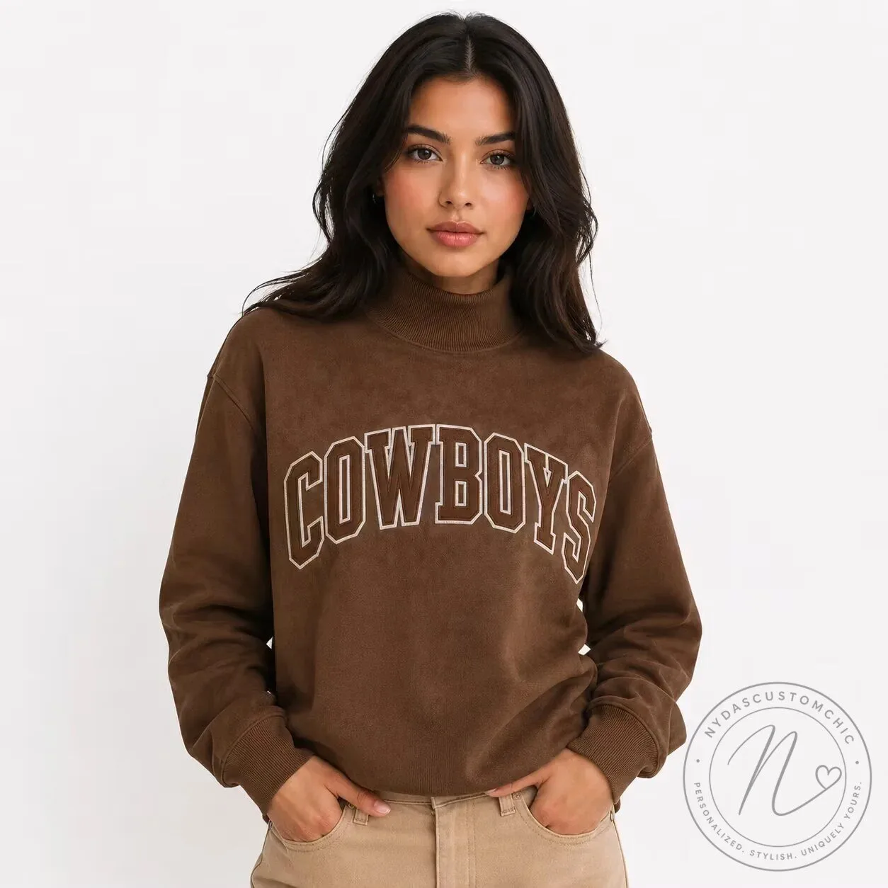 Wyoming Cowboys Collegiate Mockneck Sweatshirt for Game Day