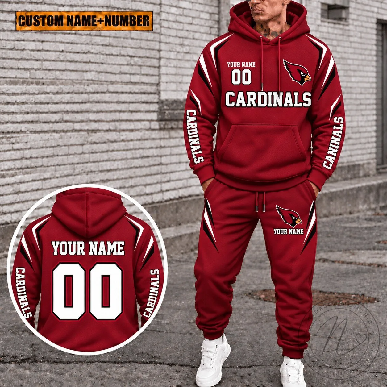 Arizona Cardinals Personalized Custom Name And Number Football Hoodie