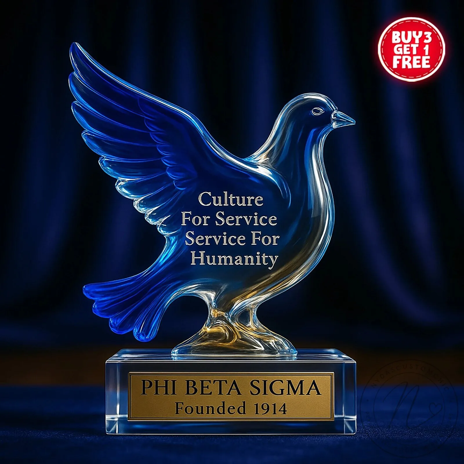Phi Beta Sigma Dove Culture For Service Humanity Acrylic Plaque