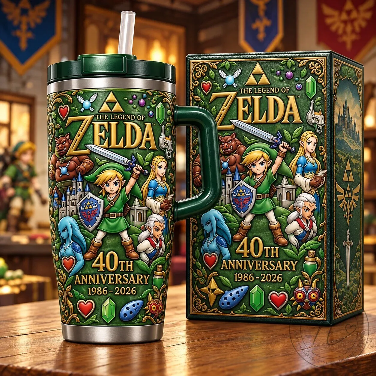 The Legend of Zelda 40th Anniversary Stainless Steel Tumbler 3 The Legend of Zelda 40th Anniversary Stainless Steel Tumbler