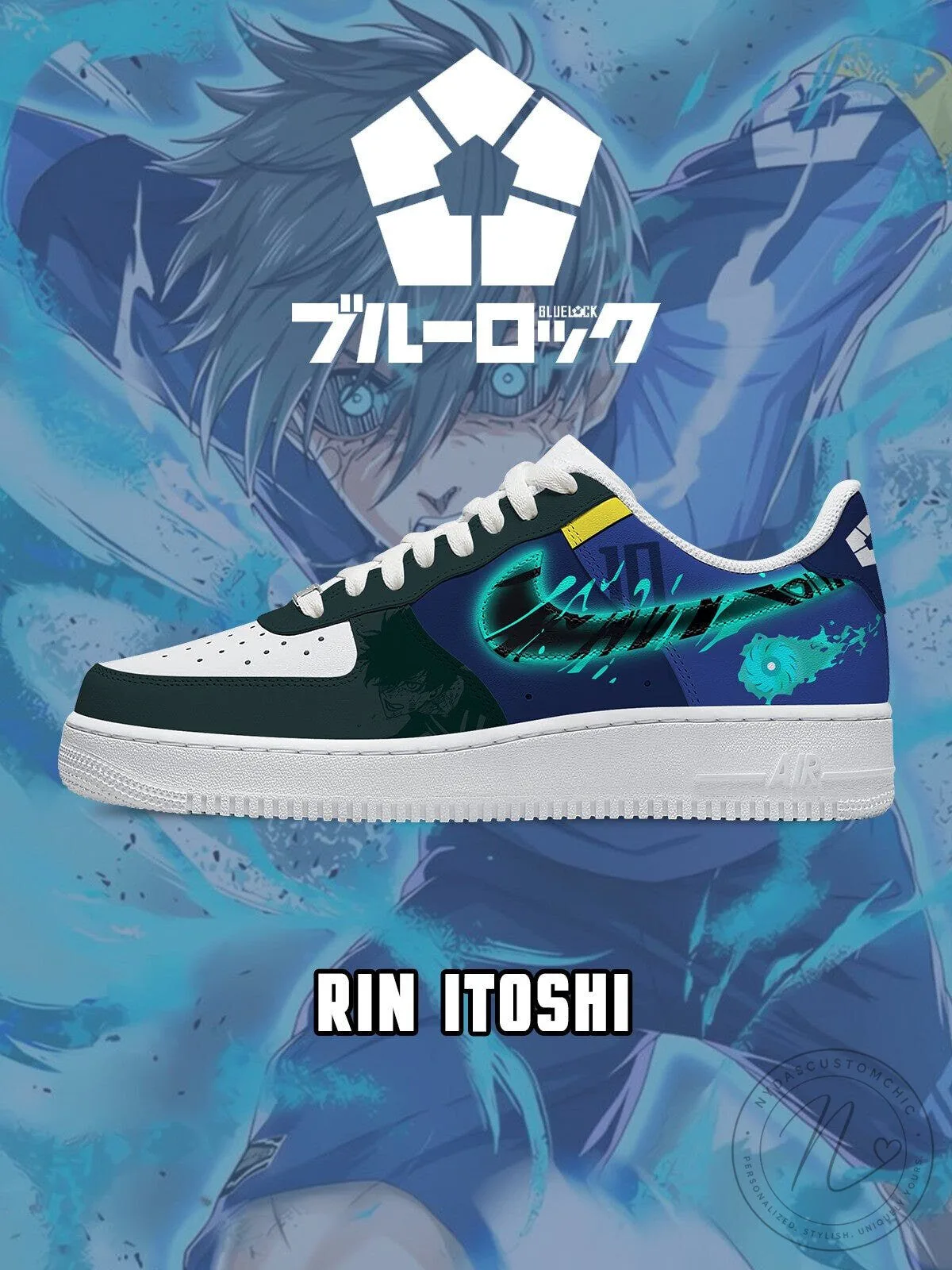 Blue Lock Rin Itoshi Anime Character Design Graphic Print Shoes 3 Blue Lock Rin Itoshi Anime Character Design Graphic Print Shoes