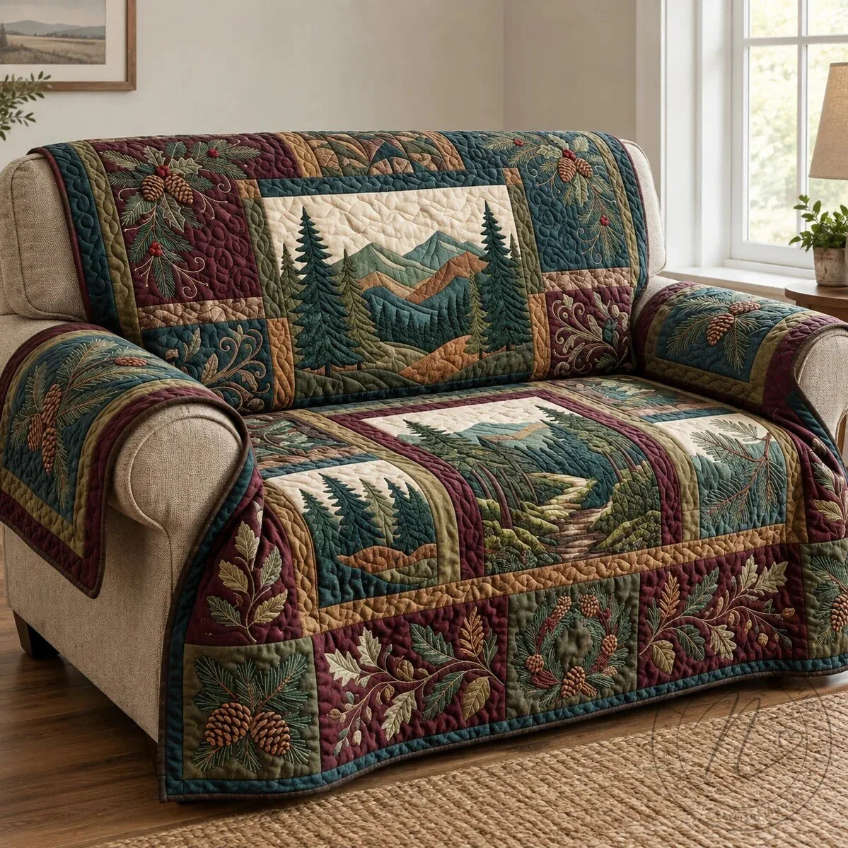 Evergreen Lodge Quilted Sofa Cover